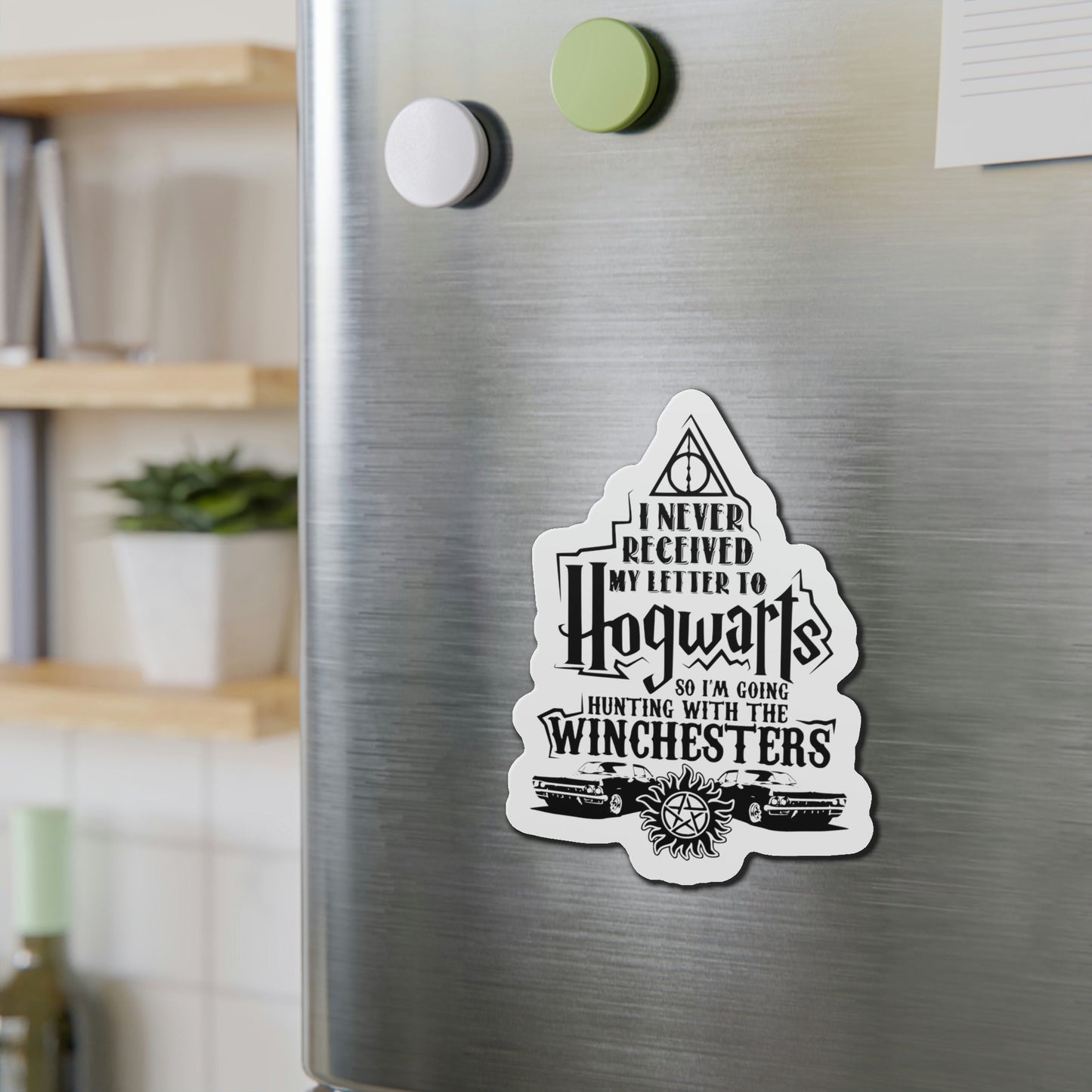 Supernatural inspired - Letter from Hogwarts...Going hunting magnet - Choice of 3 sizes