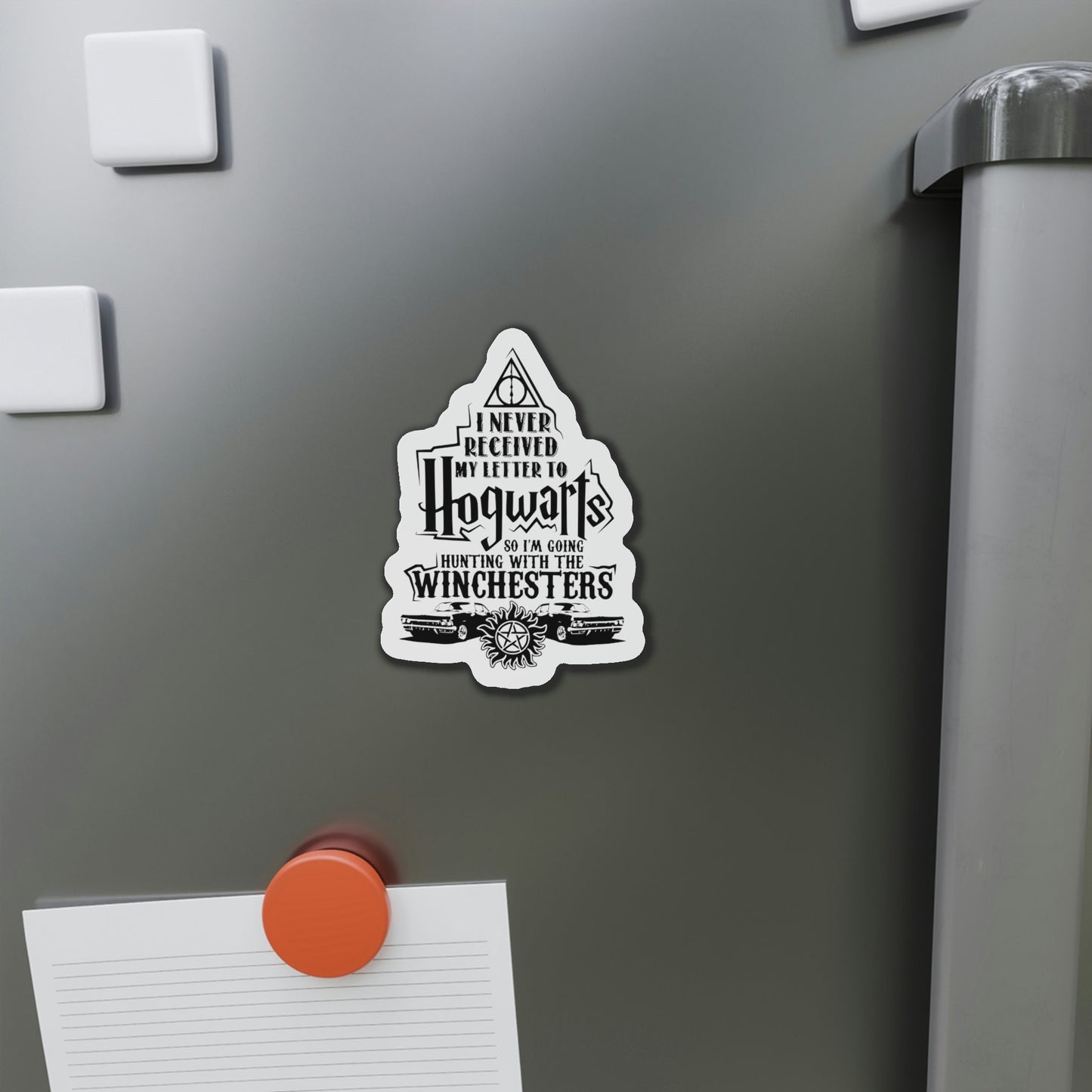 Supernatural inspired - Letter from Hogwarts...Going hunting magnet - Choice of 3 sizes