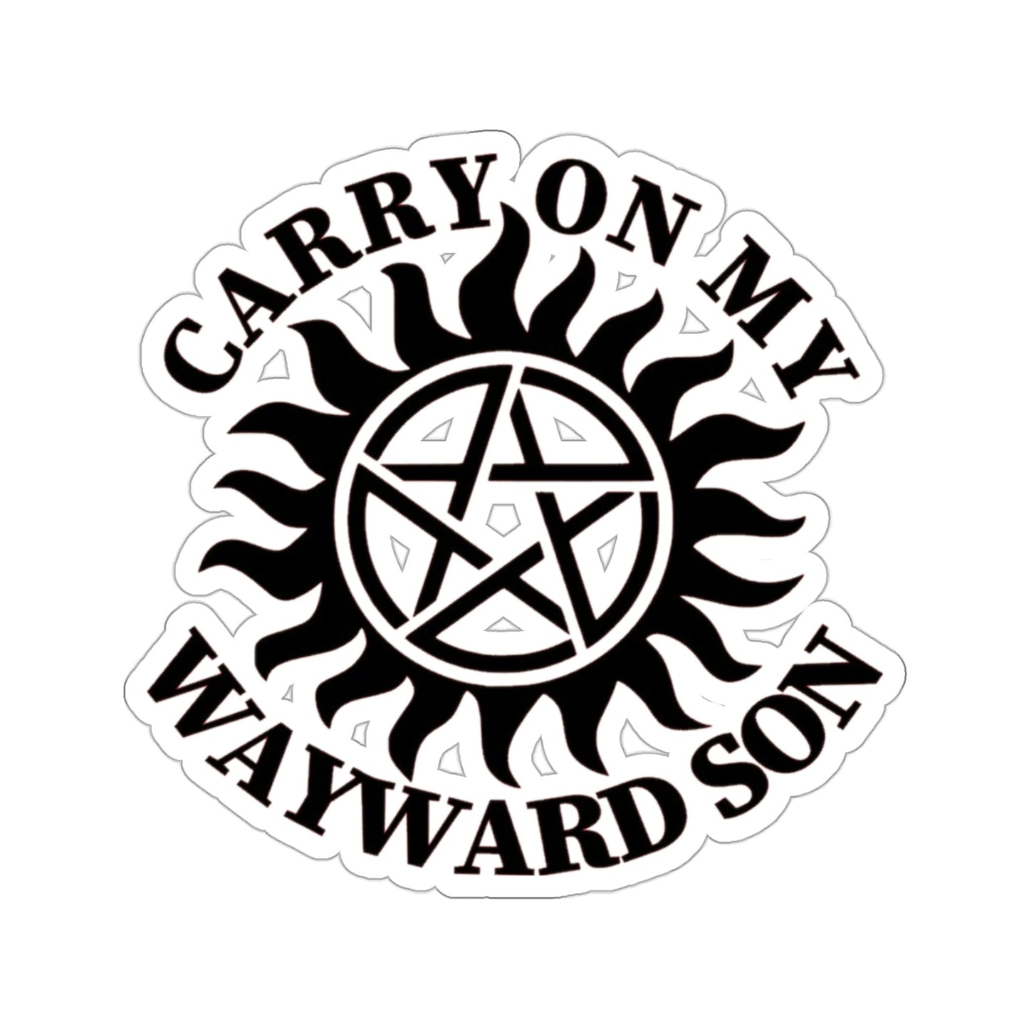 Supernatural inspired sticker - Available in white or transparent & choice of 3 sizes