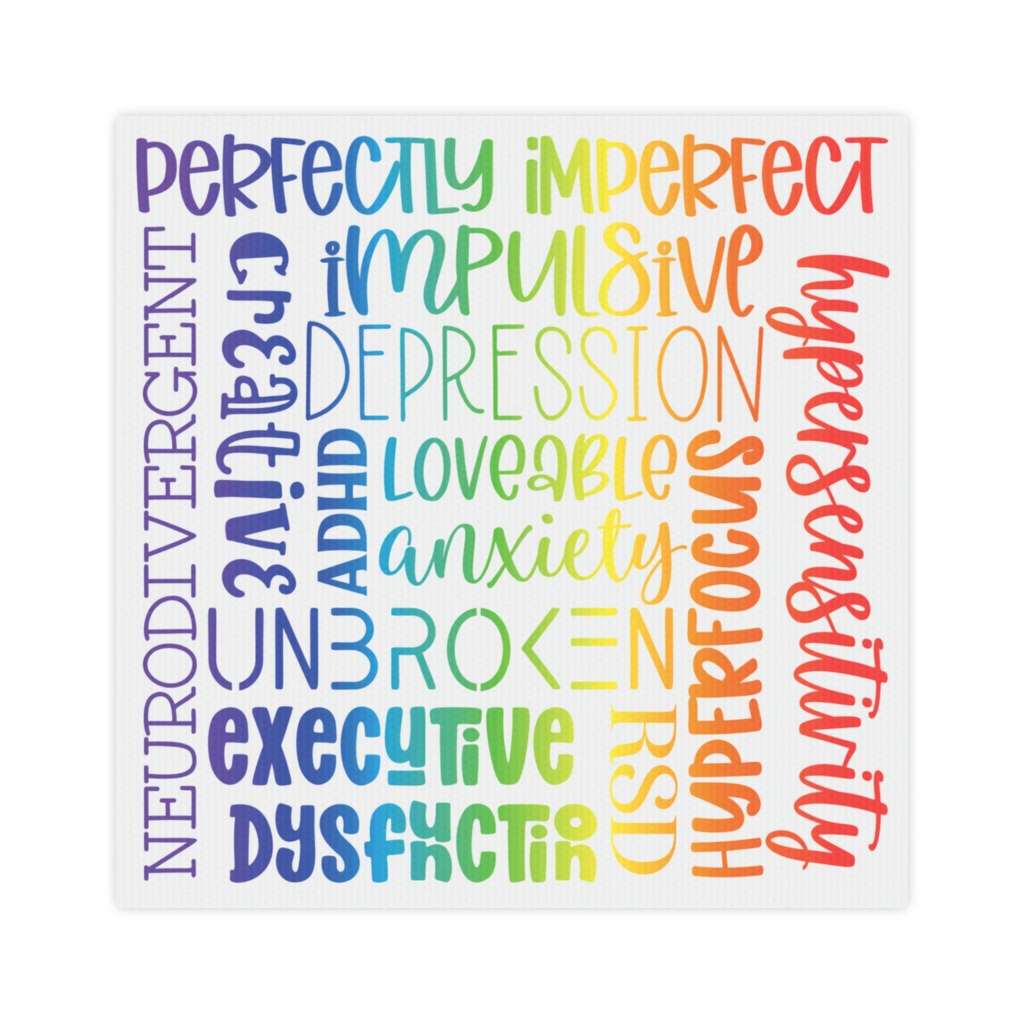 Differences are Powerful - Advocacy Canvas - 8x8 square