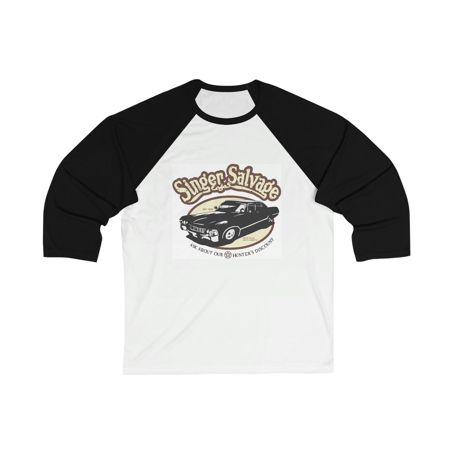 Singer Salvage Canvas Shirt, Unisex 3/4 Sleeve Baseball T-Shirt, Plain Raglan Shirts with Colored Sleeves, Unique T-Shirt, Super-Soft Shirt