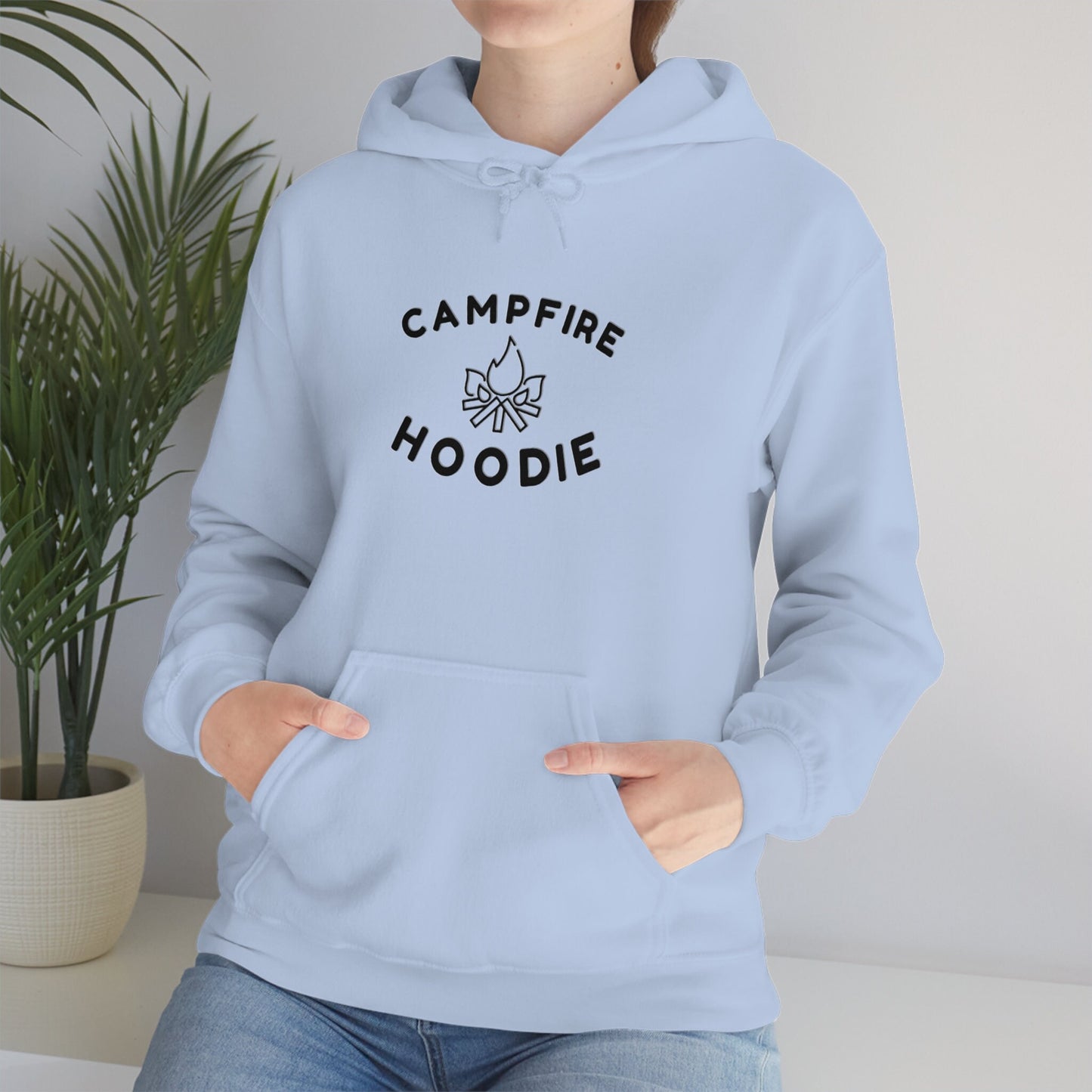 Campfire Hoodie, heavy blend sweatshirt, nature lover sweater, Outdoor Adventure hoody, vacation gift, camping gift