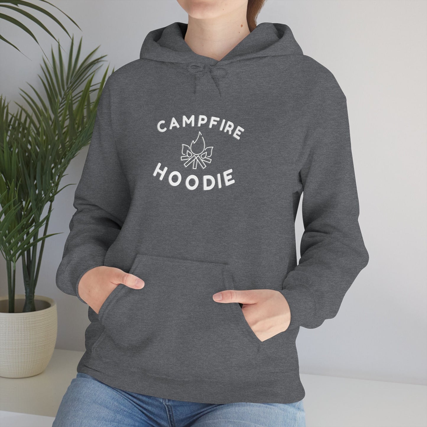 Campfire Hoodie, heavy blend sweatshirt, nature lover sweater, Outdoor Adventure hoody, vacation gift, camping gift