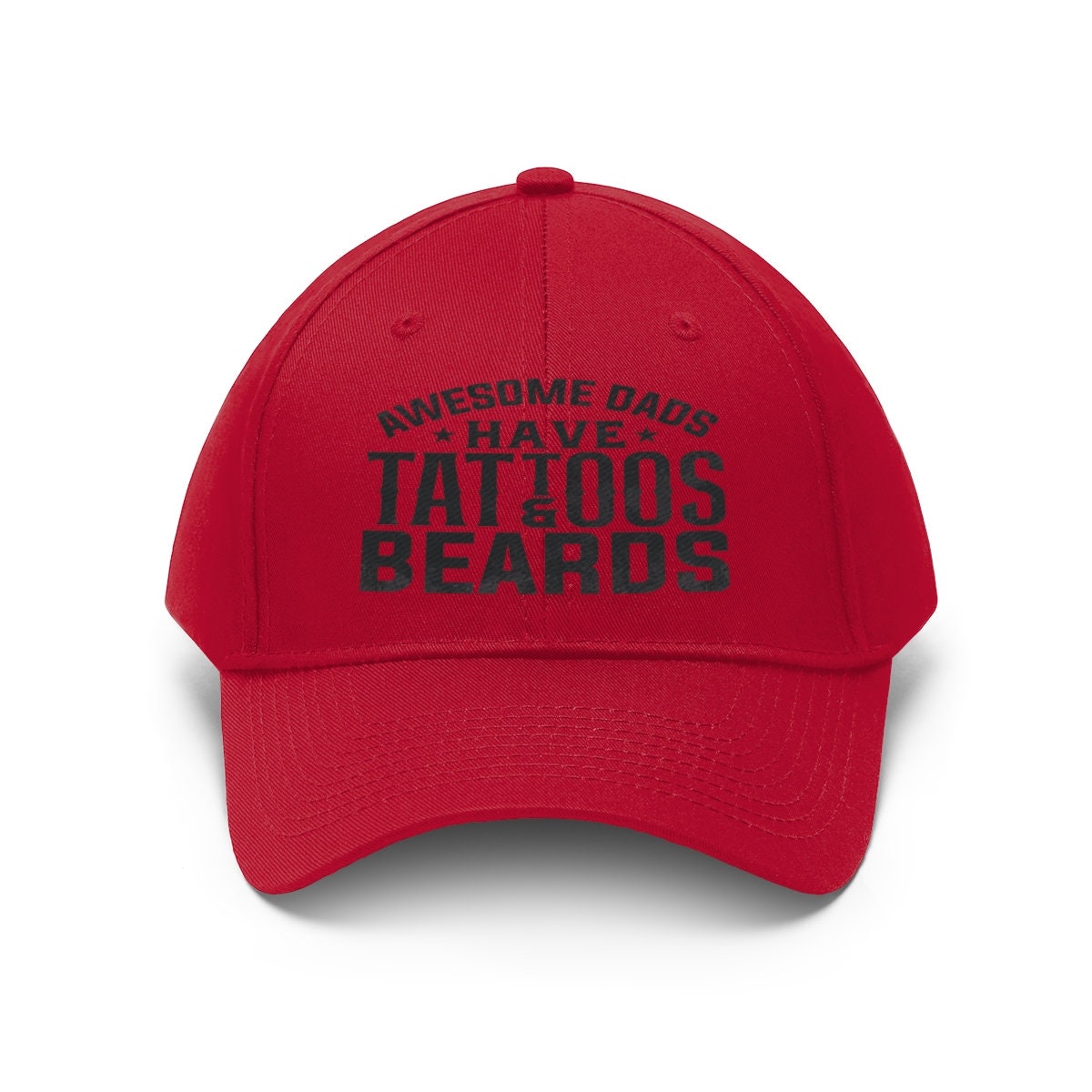 Awesome Dads Embroidered Twill Hat, Tattoos & Beards cap, Gift for him, Father's day gift