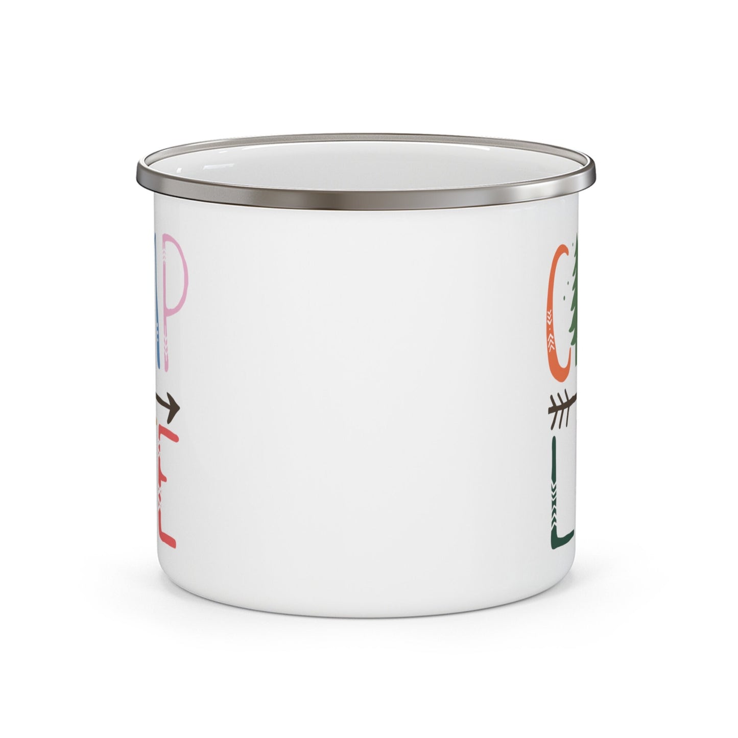Camp Life Enamel Camping Mug, stainless steel mug, camping gift, hiking mug, nature lover mug