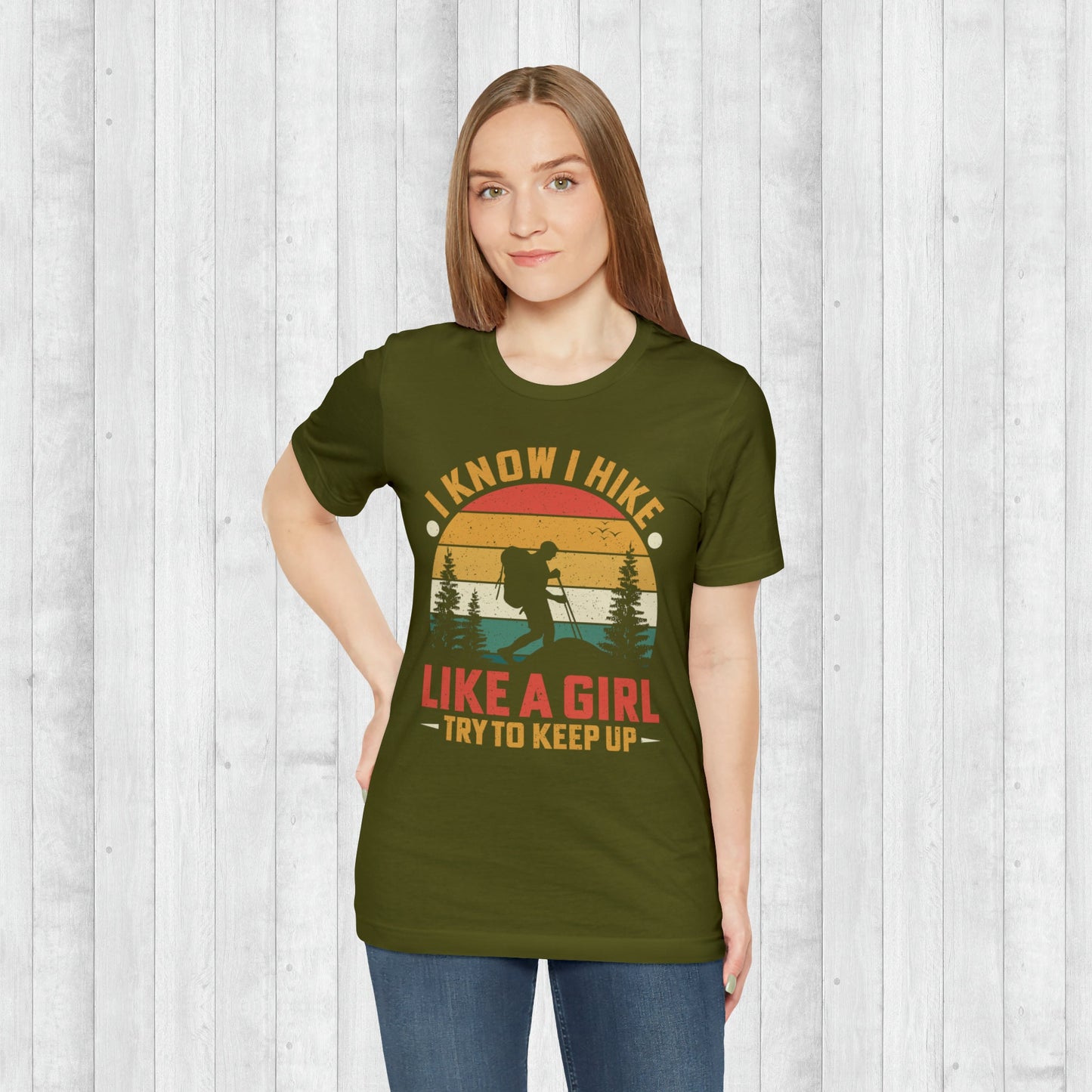 Hike Like a Girl T-Shirt, Adventure Shirt , Camping Shirts, Mountain Tee, Hiker Shirts, Nature Lover Shirt, Camping Gift, gift for her