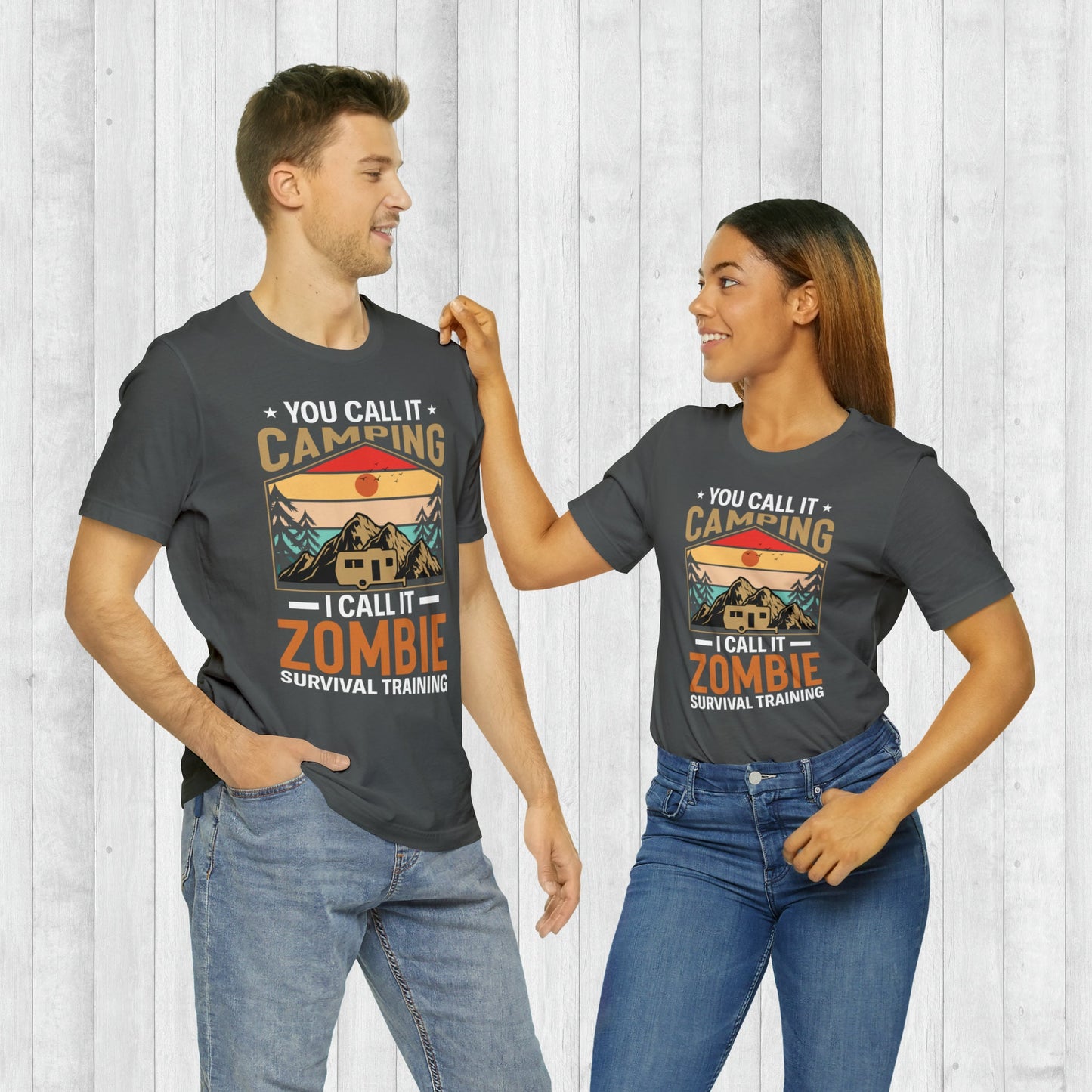 Funny Camping Tshirt, Zombie Survival Training T-Shirt, Adventure Shirt , Camping Shirts, Mountain Tee, Hiker Shirts, Nature Lover Shirt