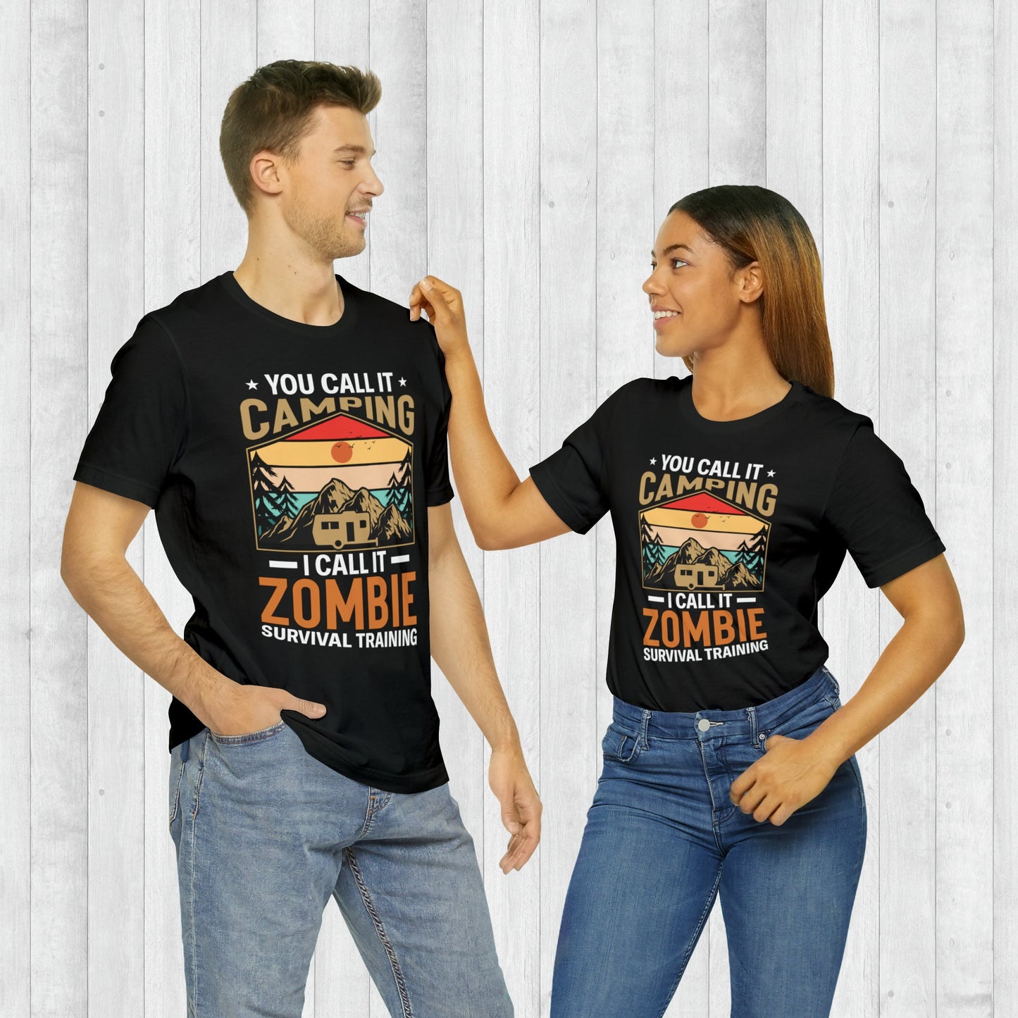 Funny Camping Tshirt, Zombie Survival Training T-Shirt, Adventure Shirt , Camping Shirts, Mountain Tee, Hiker Shirts, Nature Lover Shirt