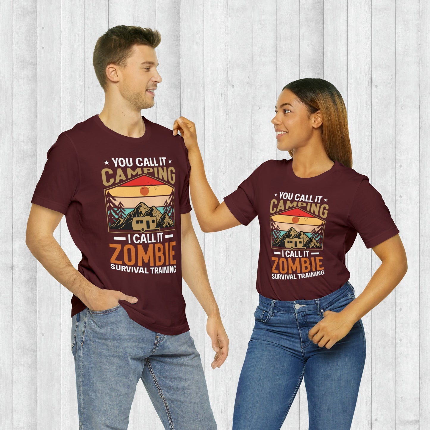 Funny Camping Tshirt, Zombie Survival Training T-Shirt, Adventure Shirt , Camping Shirts, Mountain Tee, Hiker Shirts, Nature Lover Shirt