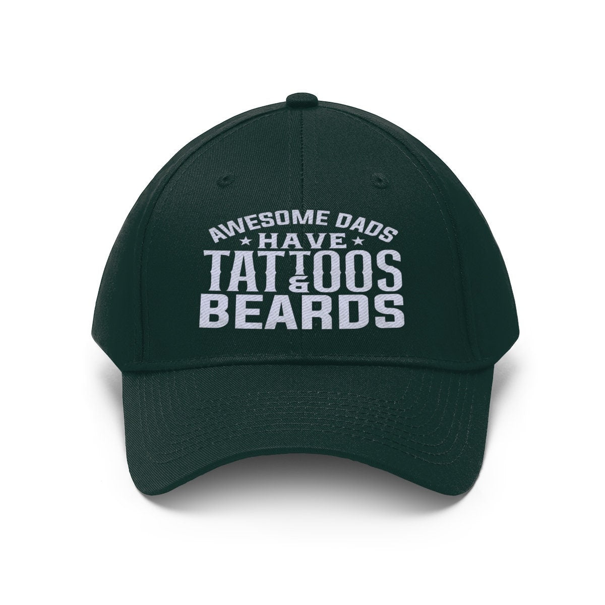 Awesome Dads Embroidered Twill Hat, Tattoos & Beards cap, Gift for him, Father's day gift