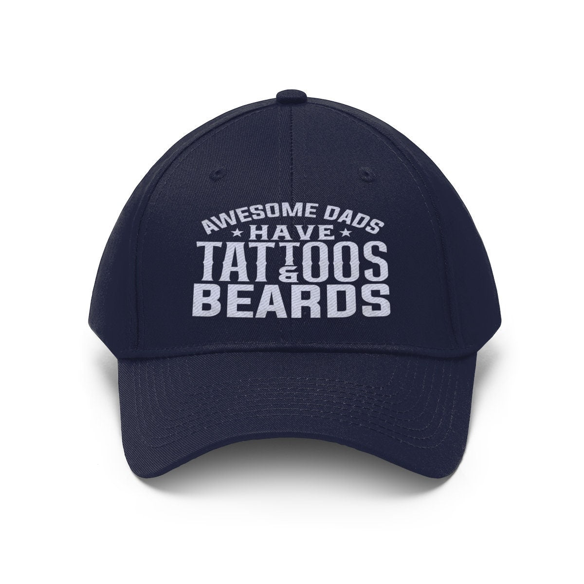 Awesome Dads Embroidered Twill Hat, Tattoos & Beards cap, Gift for him, Father's day gift