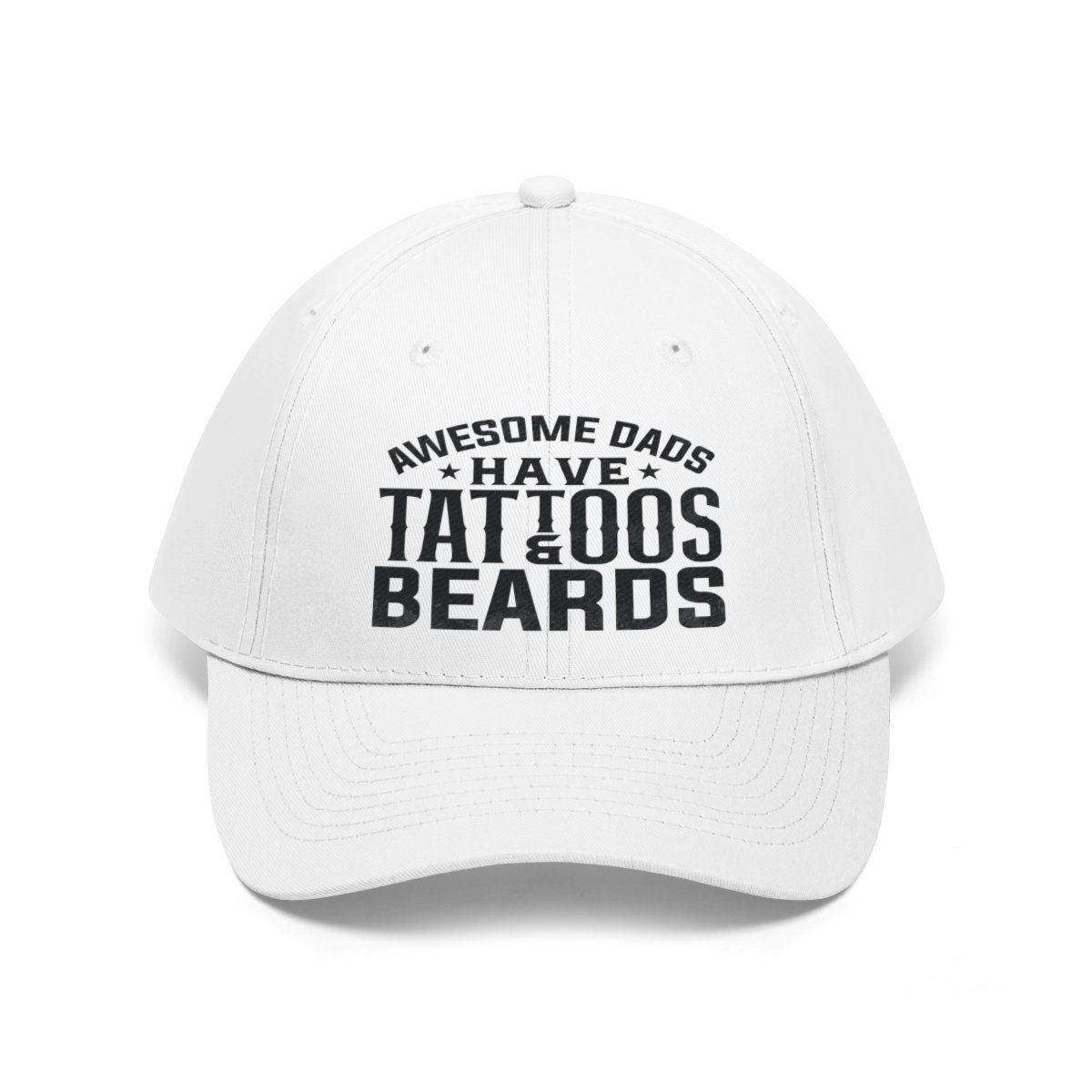 Awesome Dads Embroidered Twill Hat, Tattoos & Beards cap, Gift for him, Father's day gift