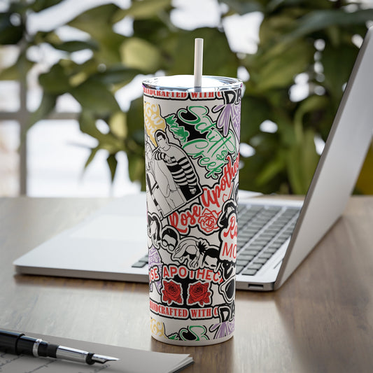 Reusable Schitts Creek sticker graffiti Tumbler, David Rose, Alexis Rose, Ew David, 20oz stainless steel, Gift for him, Gift for her