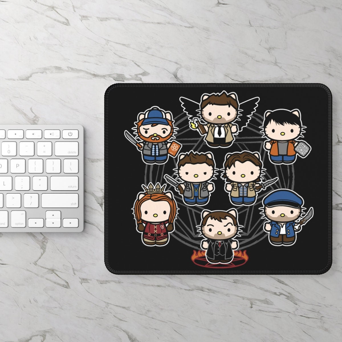 Cute Supernatural Mouse Pads, Quotes from Supernatural, Cartoon Sam and Dean, Castiel, Supernatural Merchandise, Gift for him, Gift for her