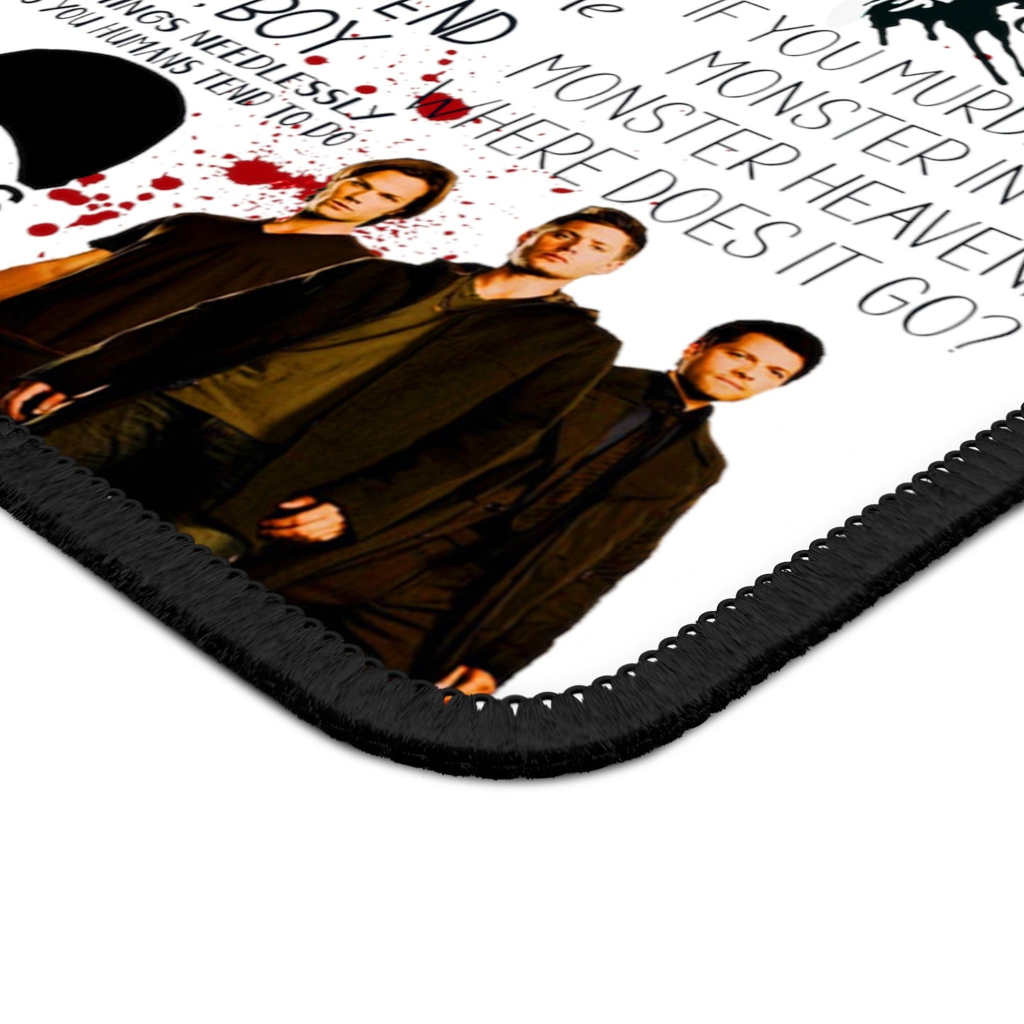 Cute Supernatural Mouse Pads, Quotes from Supernatural, Cartoon Sam and Dean, Castiel, Supernatural Merchandise, Gift for him, Gift for her