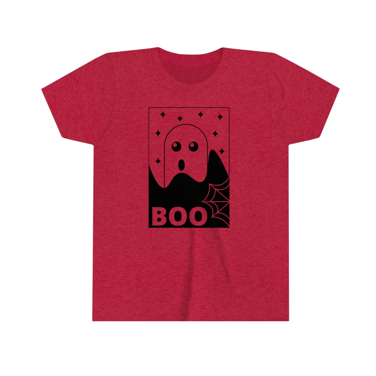 Retro aesthetic "Boo" Youth Halloween Tee, October 31 youth t-shirt, Trick or Treat Tshirt for boys and girls, Halloween  costume accessory