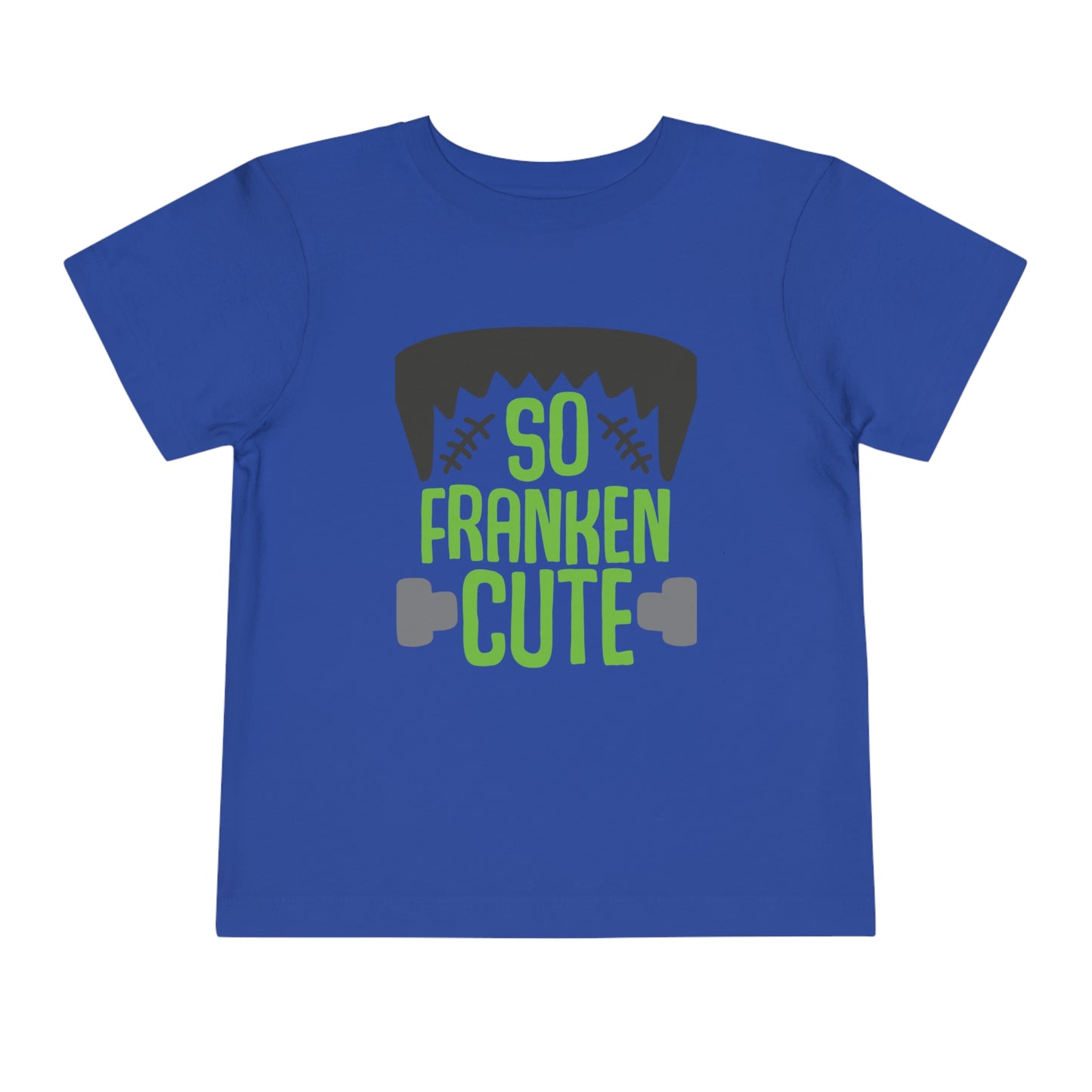 Adorable "So Franken Cute" toddler tee, Halloween costume for toddler boys and girls, October 31st, Fall toddler t-shirt, cute monster tee