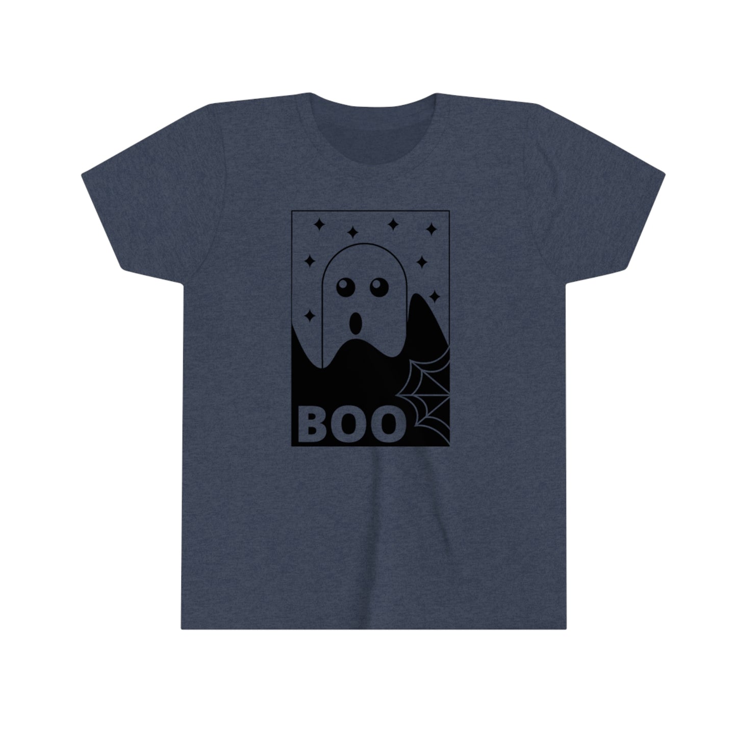 Retro aesthetic "Boo" Youth Halloween Tee, October 31 youth t-shirt, Trick or Treat Tshirt for boys and girls, Halloween  costume accessory