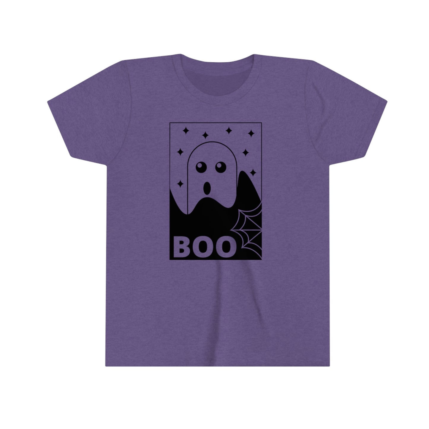 Retro aesthetic "Boo" Youth Halloween Tee, October 31 youth t-shirt, Trick or Treat Tshirt for boys and girls, Halloween  costume accessory