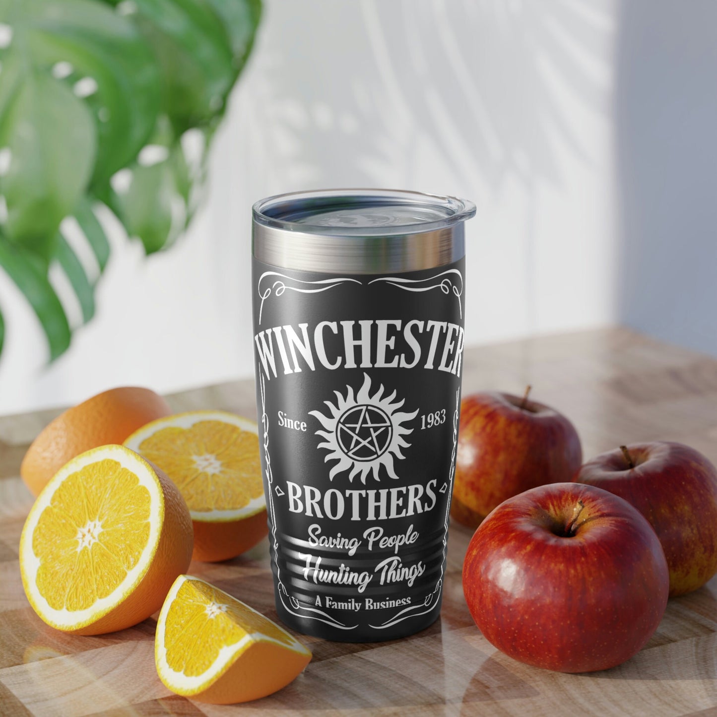 Winchester Brothers - Jack Daniels Label & Supernatural Inspired - Ringneck Tumbler, 20oz in a choice of colors