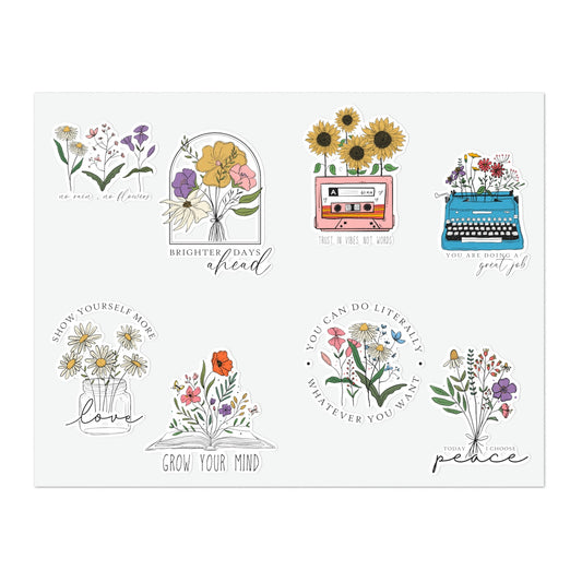 Motivation & Flowers - Sticker Sheets