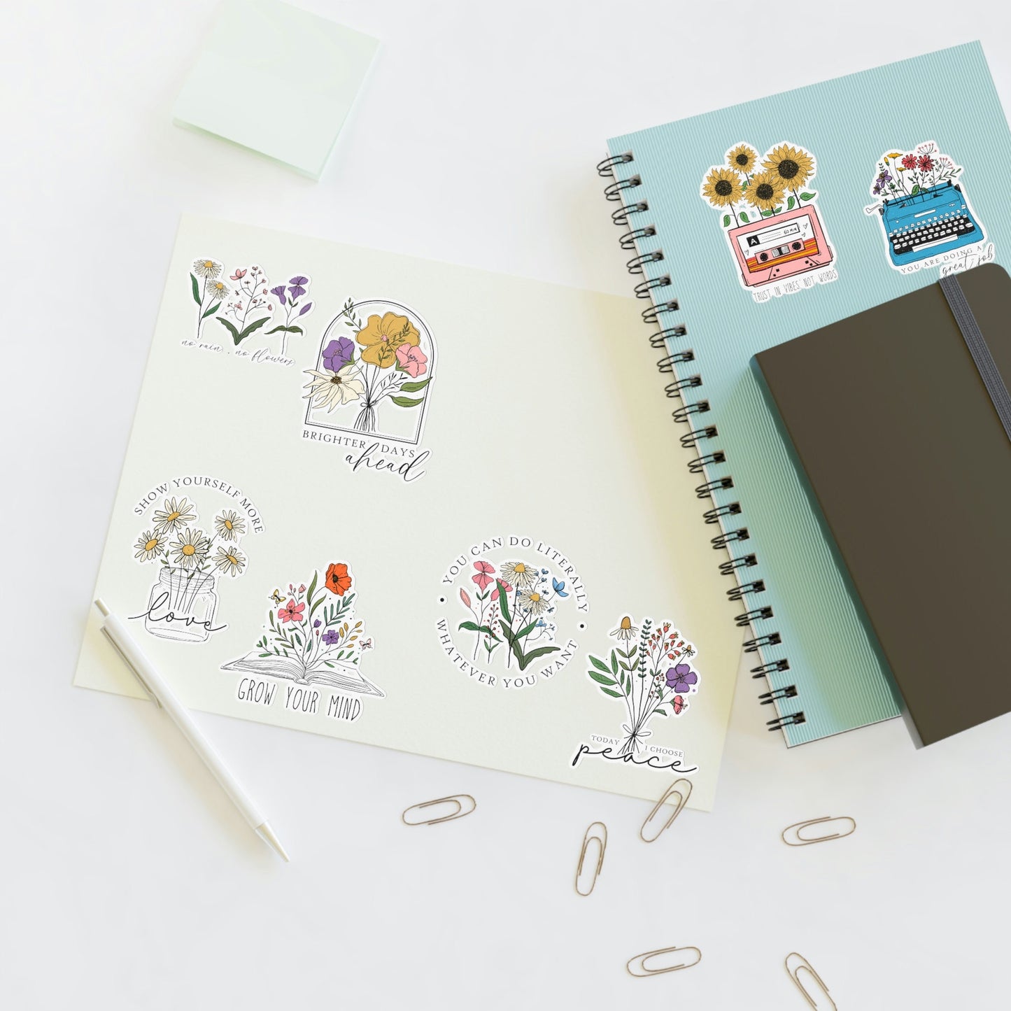 Motivation & Flowers - Sticker Sheets