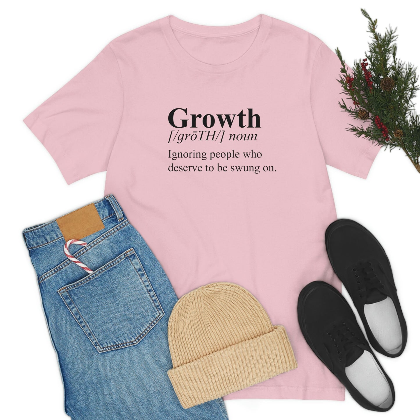 Growth | Definition | Black Text| Sarcastic | Unisex | Jersey | Short Sleeve Tee | Extended sizes | Choice of color | Free Shipping