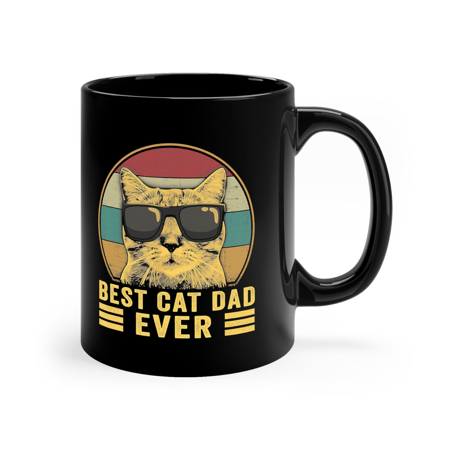 Funny Best Cat Dad 11 ounce mug, Father's Day gift, celebrate dad, Cat lover Mug, animal lover mug