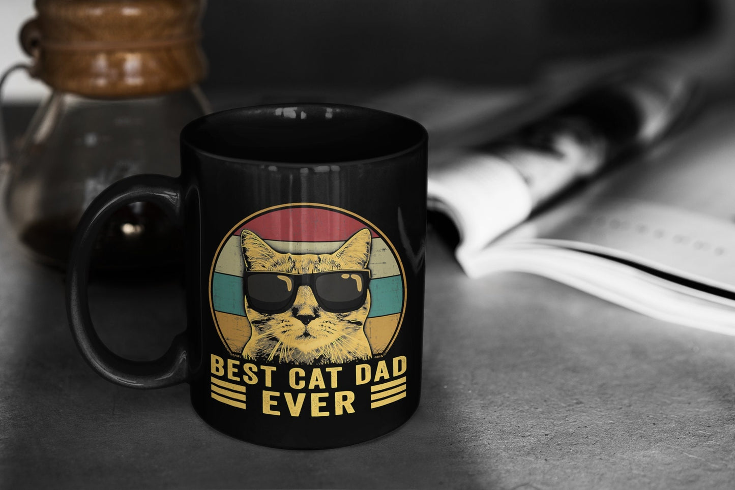 Funny Best Cat Dad 11 ounce mug, Father's Day gift, celebrate dad, Cat lover Mug, animal lover mug