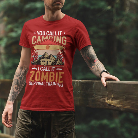 Funny Camping Tshirt, Zombie Survival Training T-Shirt, Adventure Shirt , Camping Shirts, Mountain Tee, Hiker Shirts, Nature Lover Shirt