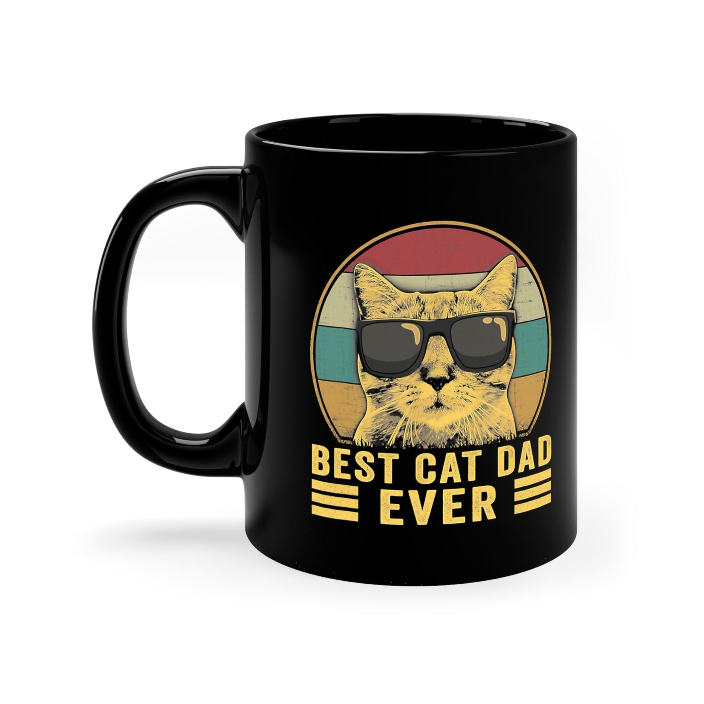 Funny Best Cat Dad 11 ounce mug, Father's Day gift, celebrate dad, Cat lover Mug, animal lover mug