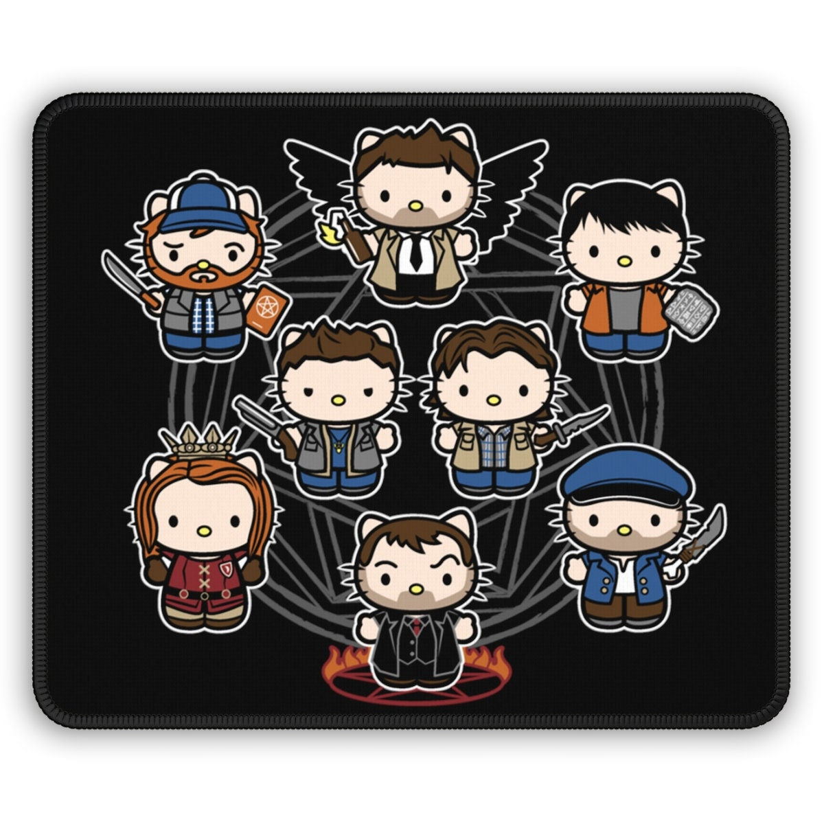 Cute Supernatural Mouse Pads, Quotes from Supernatural, Cartoon Sam and Dean, Castiel, Supernatural Merchandise, Gift for him, Gift for her