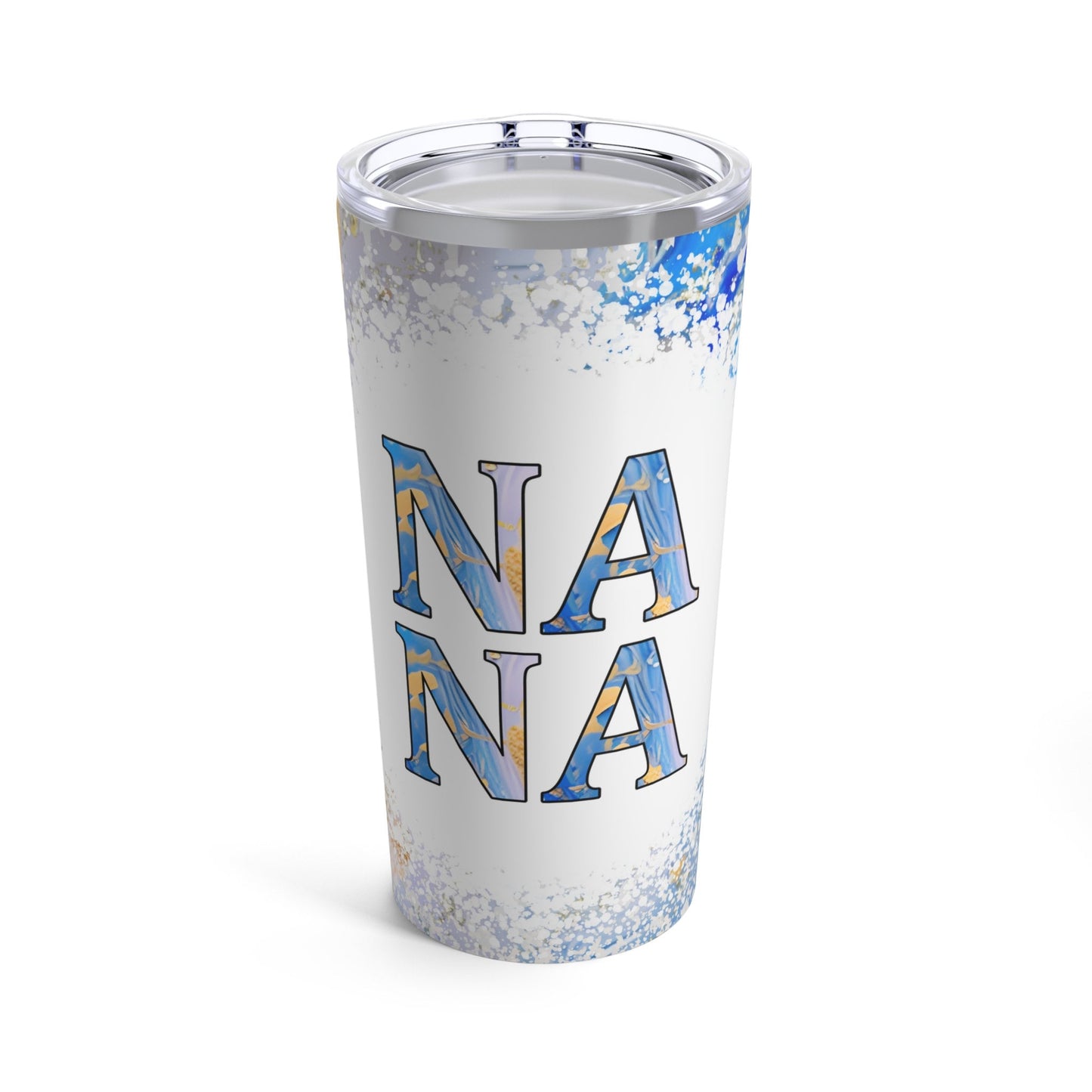 Reusable Nana Tumbler with marble design, Mother's Day Gift Skinny Steel Tumbler with lid, eco friendly tumbler, 20 oz iced coffee tumbler